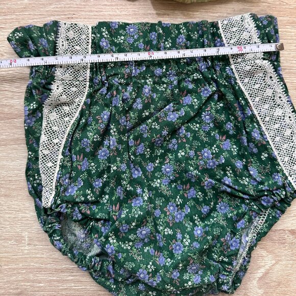 Handmade Baby Diaper Covers Set (3) Floral & Teal Crochet 0-6 Months Photo Prop - Picture 4 of 9